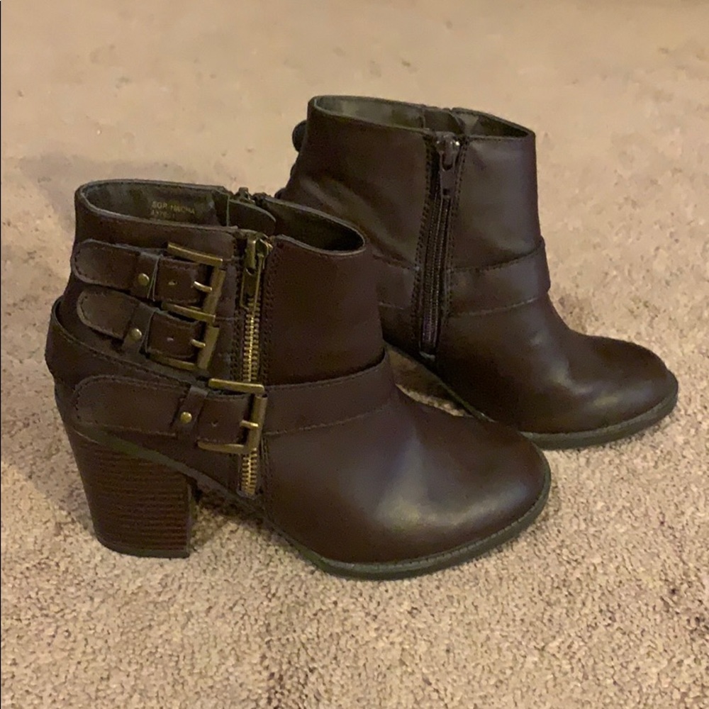 Brown booties